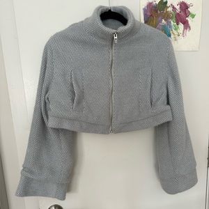 Blank NYC Blue Crop Sweater / Jacket Size S